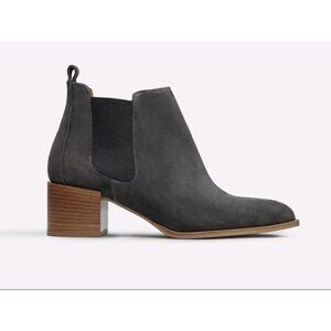 Everlane Women's Gray Suede Leather The Heel Boot  Sz 8